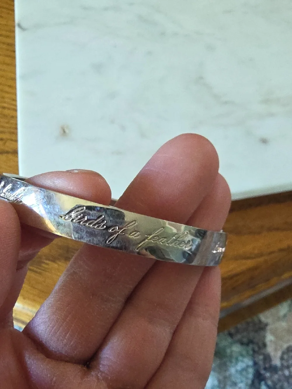 Kate Spade New York Best Friend Ever Idiom Bangle in silver - Picture 5 of 10